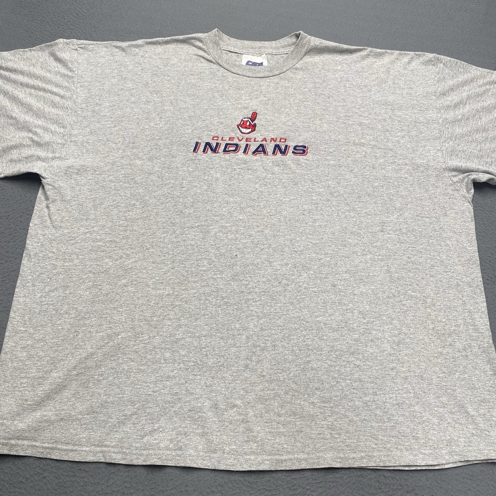 Cleveland Indians Shirt Mens 4XL Gray Cleveland Indians MLB Baseball CSA Tee